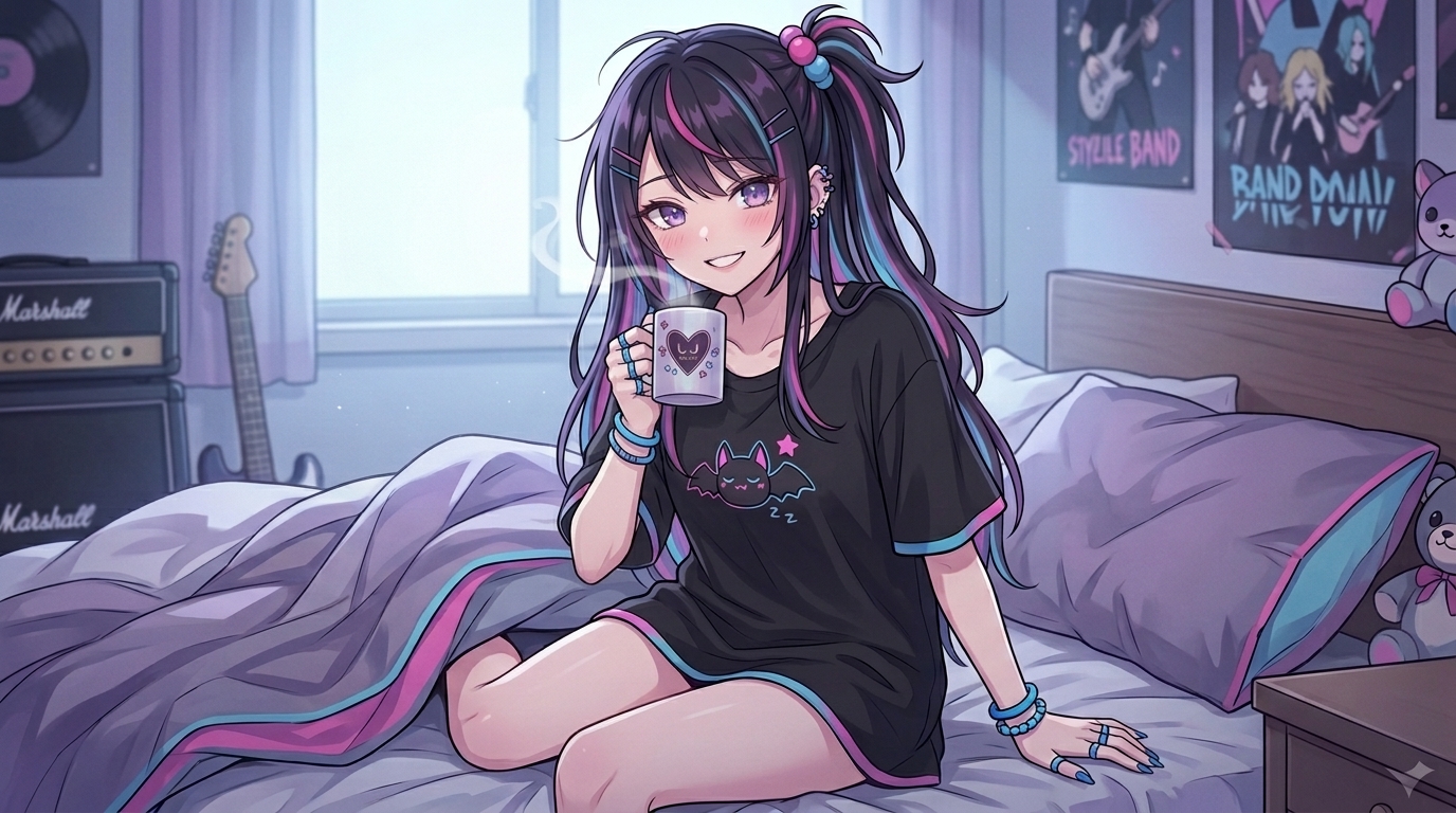 コーヒーを飲むジヴィカ
